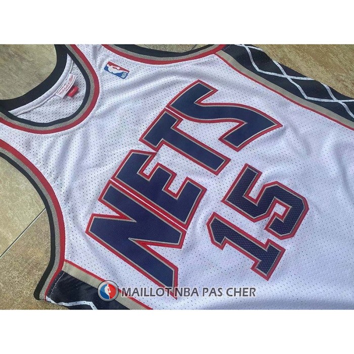 Maillot Brooklyn Nets Vince Carter NO 15 Mitchell & Ness 2006-07 Blanc